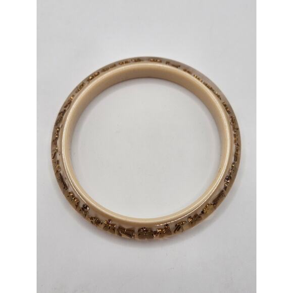Louis Vuitton Brige Gold Resin Crystal Narrow Inclusion Bangle - Picture 11 of 14
